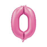 Cijferballon XXL | 0 santijn roze