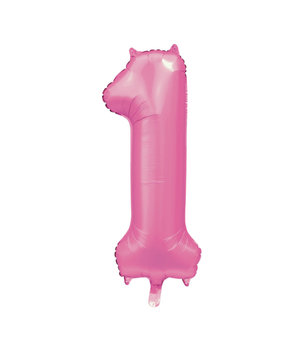 Cijferballon XXL | 1 satijn roze