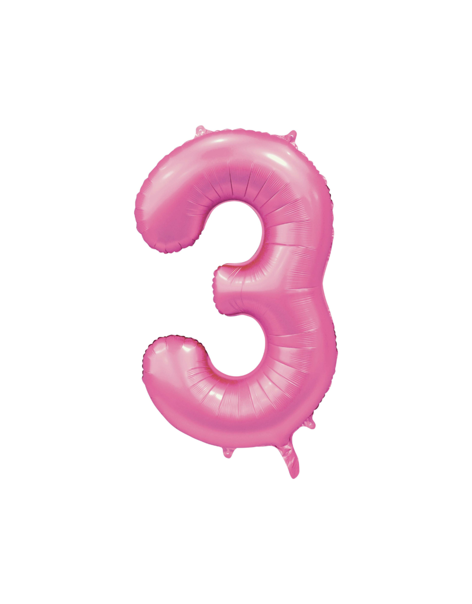 Cijferballon XXL | 3 santijn roze