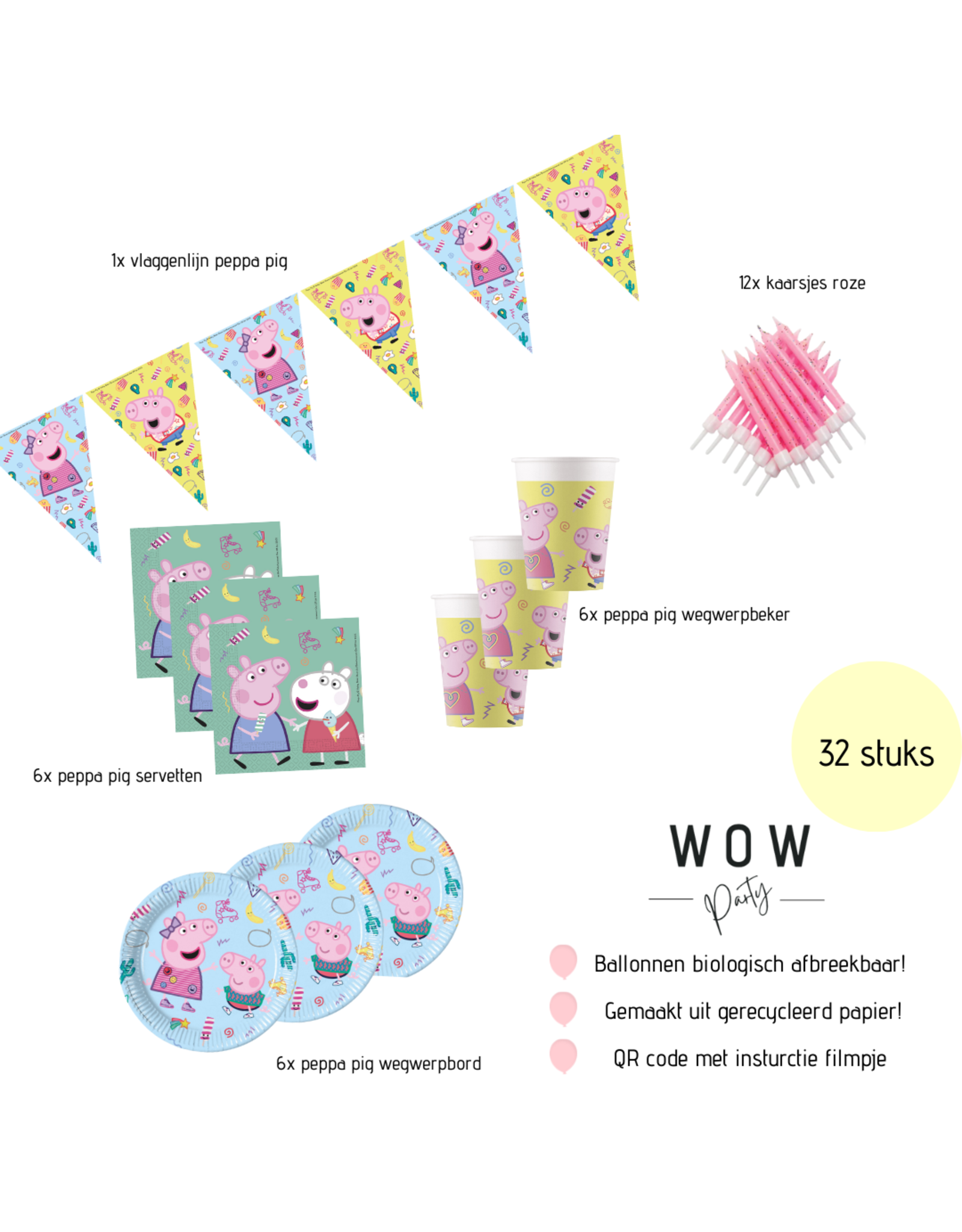 WOW partypakket | Peppa pig basic