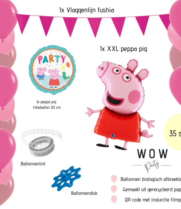 WOW partypakket | peppa pig ballonnen pakket