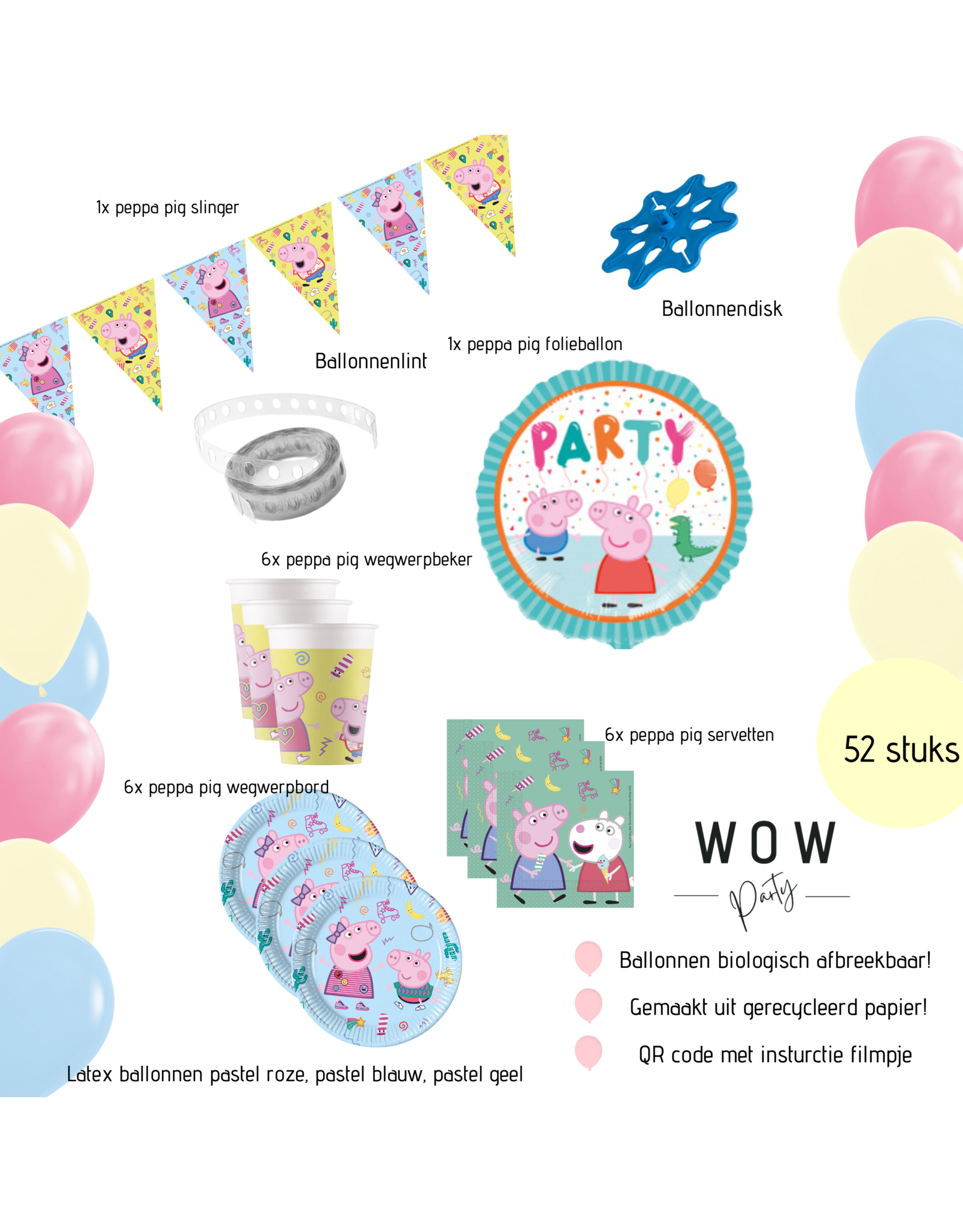 wowparty WOW partypakket | peppa pig all in