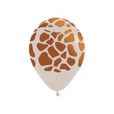 10x latex ballon giraffe koper & zand  | 30cm