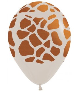 10x latex ballon giraffe koper & zand  | 30cm