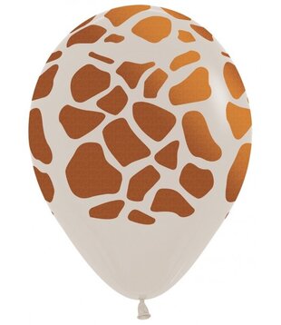 10x latex ballon giraffe koper & zand  | 30cm