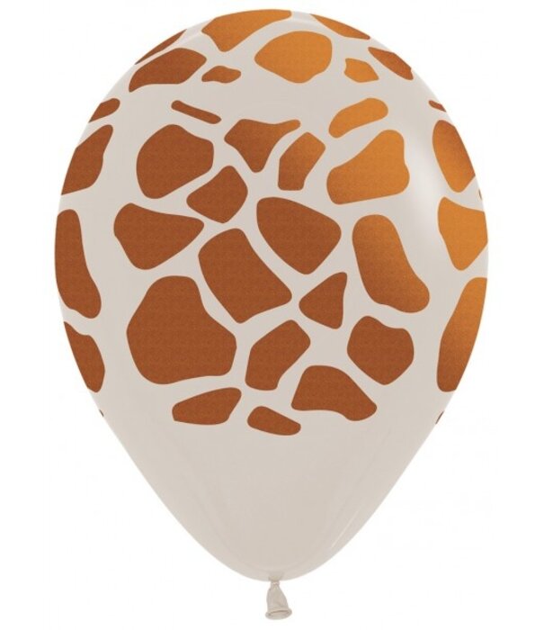 10x latex ballon giraffe koper & zand  | 30cm