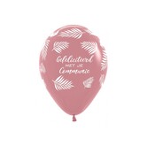 5x latex ballon gefeliciteerd met je communie roze | 30 cm