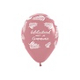 5x latex ballon gefeliciteerd met je communie roze | 30 cm