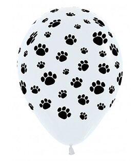 10x latex ballonnen met dierenpootje | 30cm