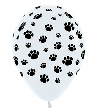 10x latex ballonnen met dierenpootje | 30cm