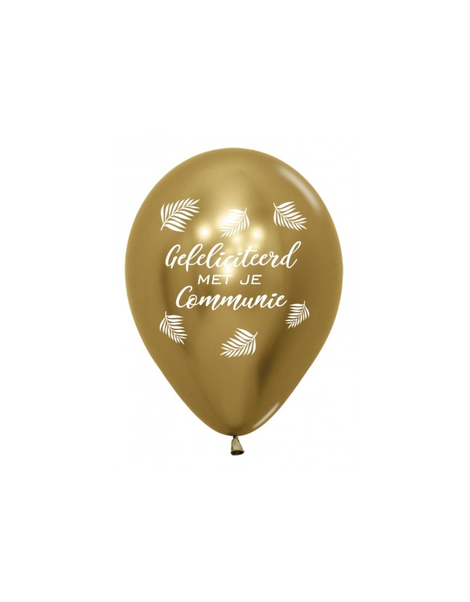 5x latex ballon gefeliciteerd met je communie goud | 30 cm