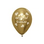 5x latex ballon gefeliciteerd met je communie goud | 30 cm