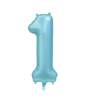 Cijferballon XXL | 1 satijn blauw