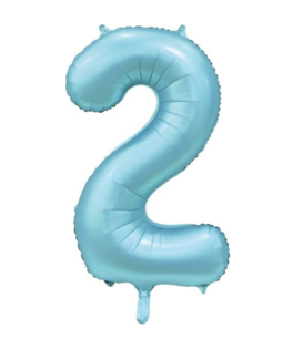 cijferballon XXL | 2 satijn blauw