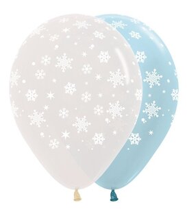 5x Latex ballon sneeuwvlok | 30 cm