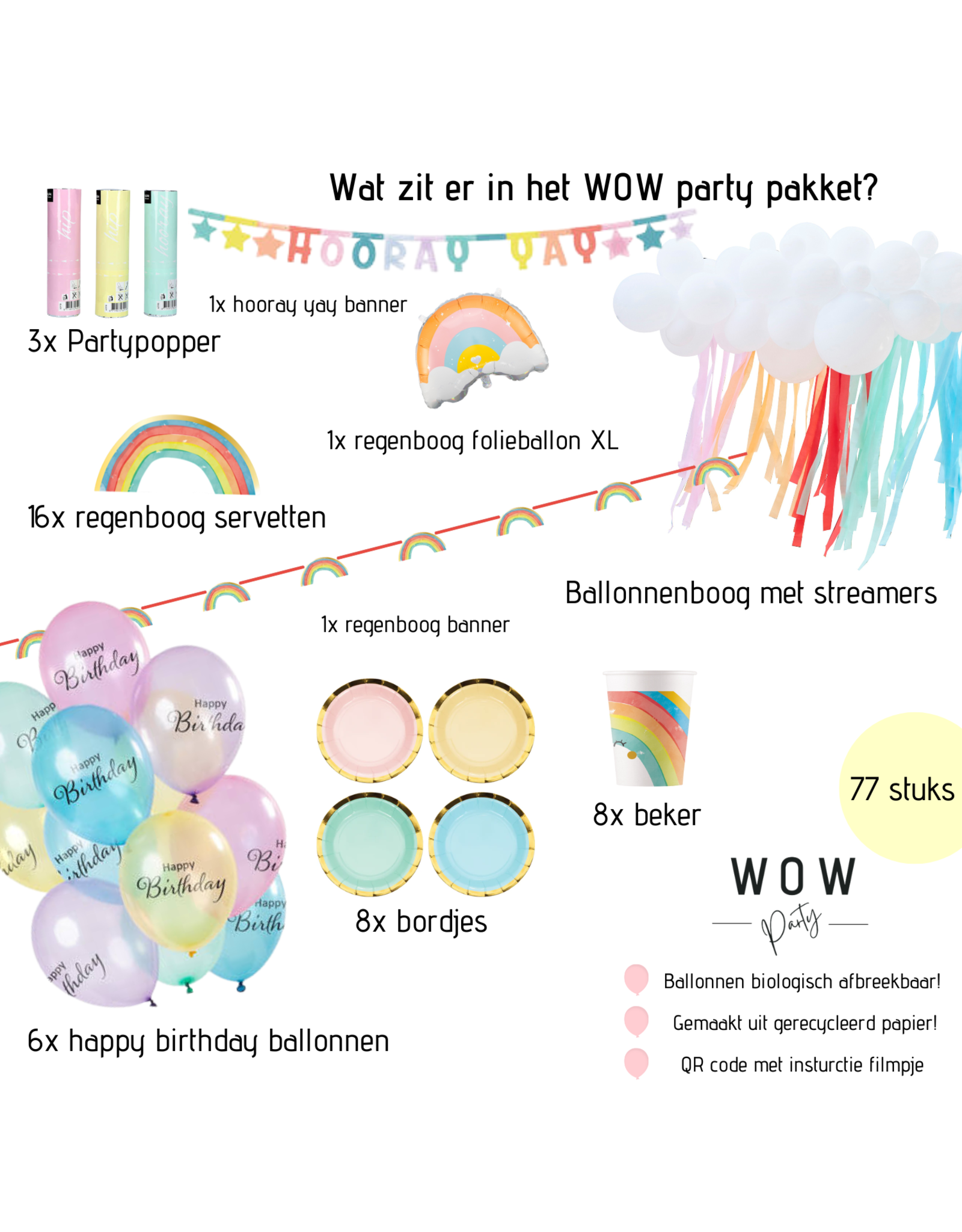 WOW partypakket | Rainbow