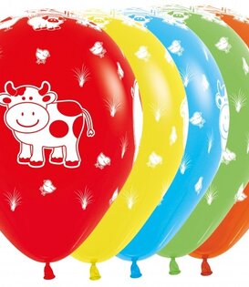 5x latex ballon boerderij | 30cm