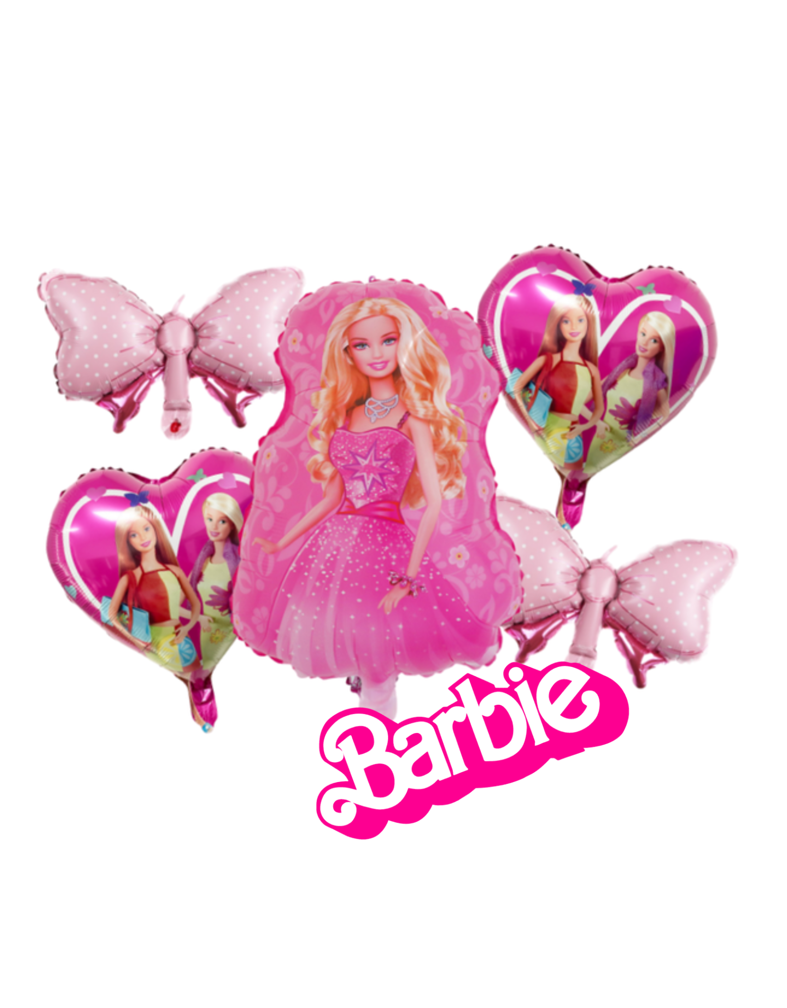 Barbie folieballonnen set 5 stuks