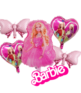 Barbie folieballonnen set 5 stuks