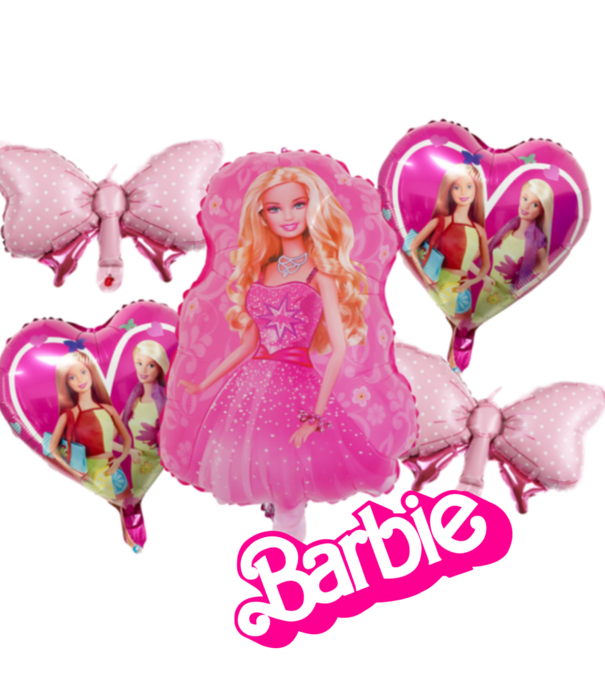 Barbie folieballonnen set 5 stuks