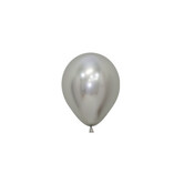 10x mini ballon | Reflex zilver