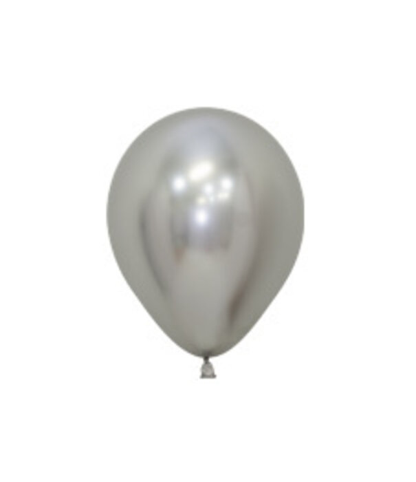 10x mini ballon | Reflex zilver