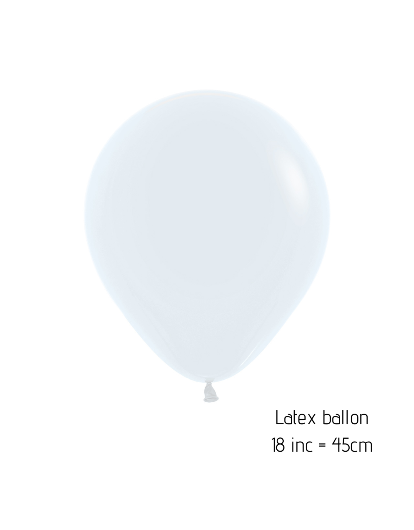 2x latex XL ballon 45 cm | wit
