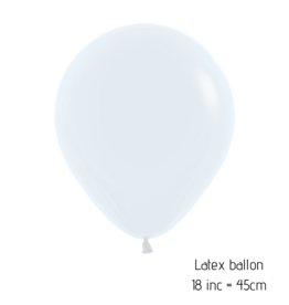 2x XL latex ballon 45 cm | wit