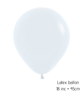 2x XL latex ballon 45 cm | wit