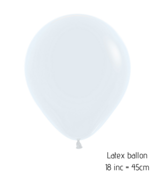 2x XL latex ballon 45 cm | wit