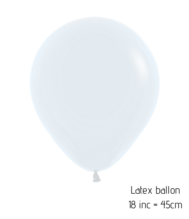 2x latex XL ballon 45 cm | wit