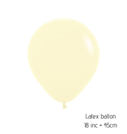 2x latex ballon 45 cm | Pastel geel