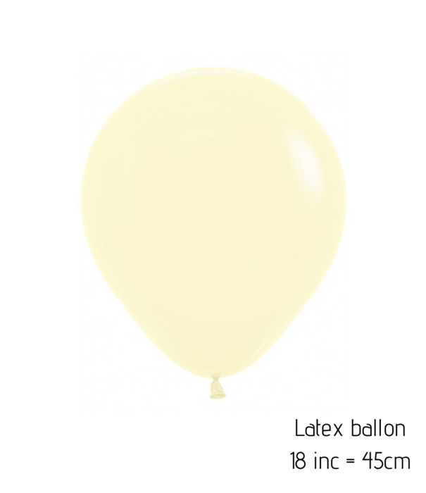 2x latex ballon 45 cm | Pastel geel