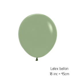 2x XL latex ballon 45 cm | olijfgroen