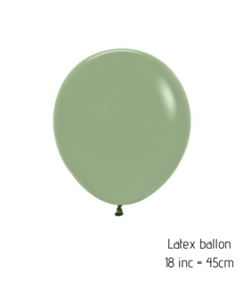 2x XL latex ballon 45 cm | olijfgroen
