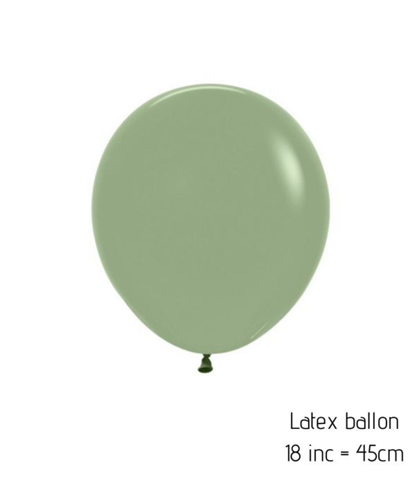2x XL latex ballon 45 cm | olijfgroen
