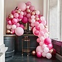 Ballonnenboog roze en rose gold