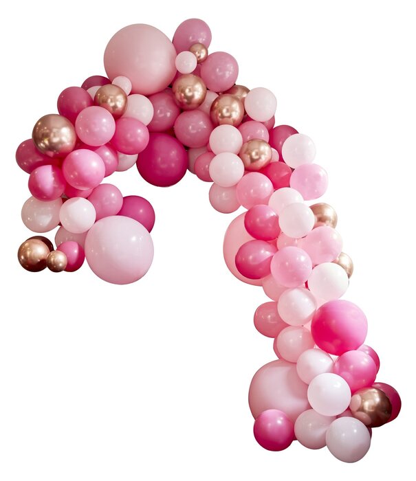 Ballonnenboog roze en rose gold