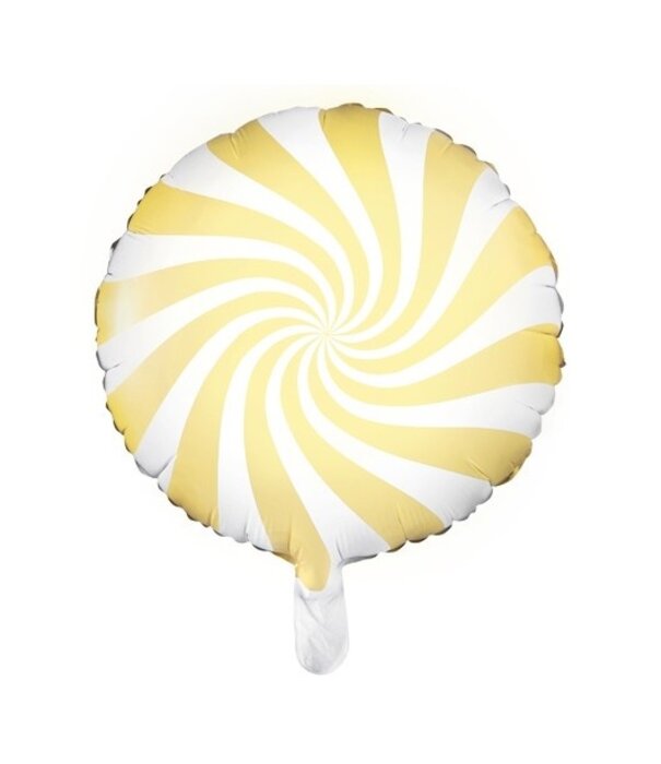 Folieballon snoepjes geel 45cm