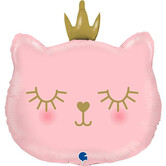 Folieballon roze kat XL