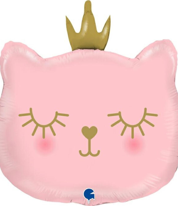 Folieballon roze kat XL