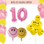Ballonnenpakket Smiley roze - geel