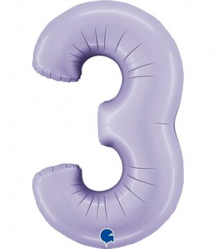 Cijferballon XXL | 3 lila