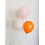 Ballonnentros gevuld met helium: Pastel roze, wit, oranje