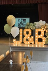 Ballonnentros gevuld met helium: Olijfgroen, goud, wit