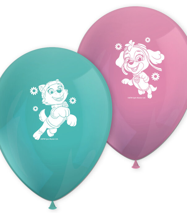 8x latex ballon PAW PATROL SKYE AND EVEREST