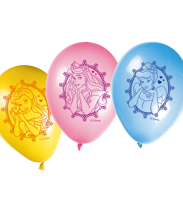 8x latex ballon Disney prinsessen