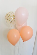 Ballonnentros gevuld met helium Roze - Coral - Goud