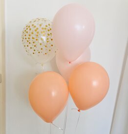 Ballonnentros gevuld met helium Roze - Coral - Goud