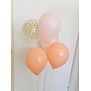 Ballonnentros gevuld met helium Roze - Coral - Goud